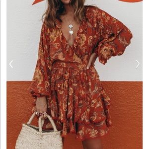 Spell aurora long sleeve play dress